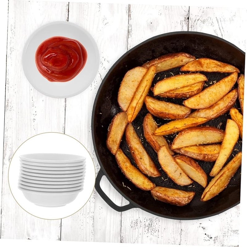 White Sauce Dishes Small Condiment Trays 30pcs for Dipping Appetizers Home Restaurant - Image 3